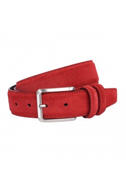 Red Suede Grease Natural Leather Belt for children