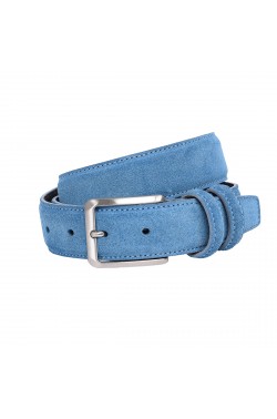 Jeans Coloured Suede Grease Natural Leather Belt for children