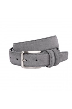 Grey Suede Grease Natural Leather Belt for children