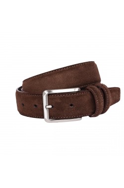 Choccolate Brown Suede Grease Natural Leather Belt for children