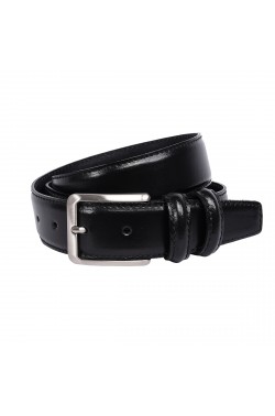 Black Grease Natural Leather Belt for children