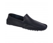 Mocassino per bambino color blu in pelle