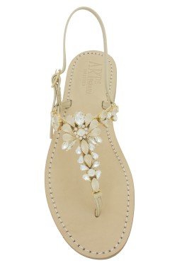 Nude Coloured Jewel Sandal “Loredana”