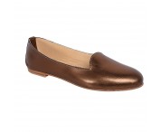 Pantofolina a scarpa color bronzo metallico