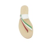Sandali Italia color bianco con riporto bandiera italiana