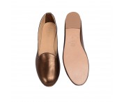 Pantofolina a scarpa color bronzo metallico