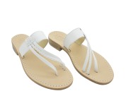 Sandali Italia color bianco con treccia