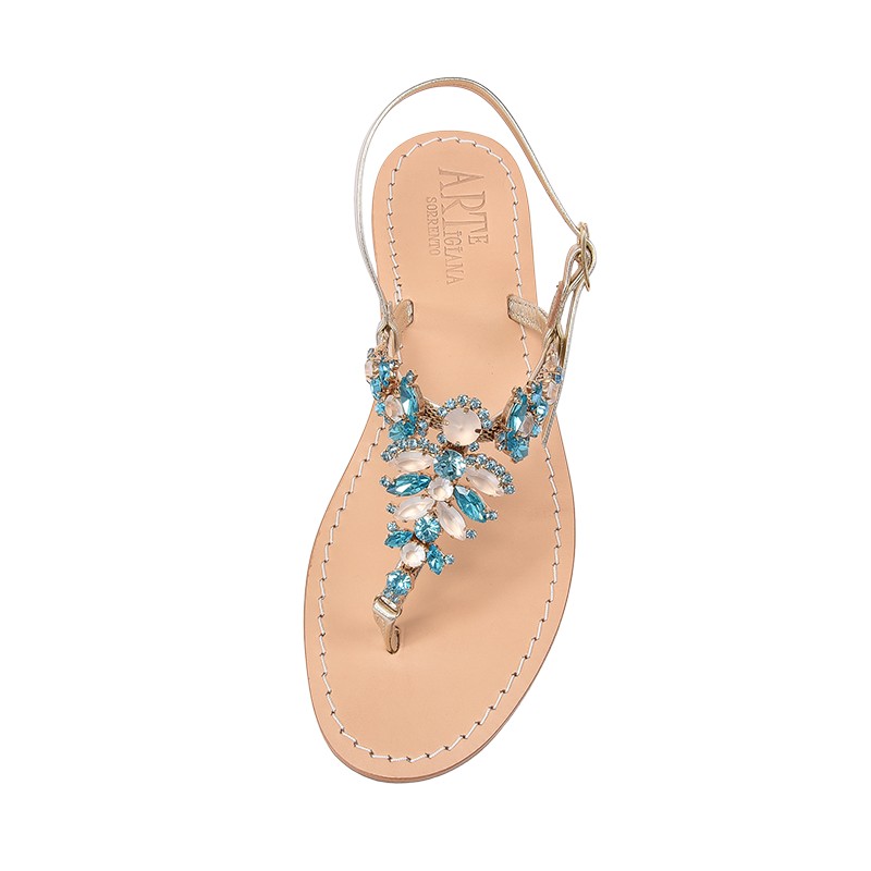Sandali gioiello Olga color platino