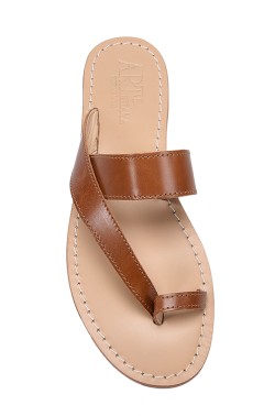 Brown Sued Basic Sandal "Giulia"