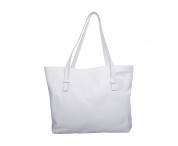 Borsa Bag in vitello naturale color bianco