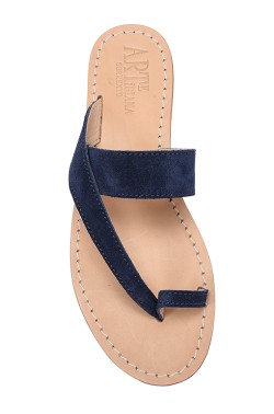Sandali semplici Giulia scamosciati color blu