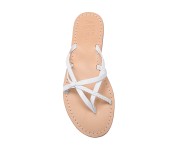 Sandali a treccia color bianco