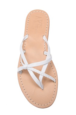Sandali a treccia color bianco