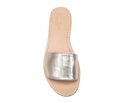 Pantofola fascia unica color platino