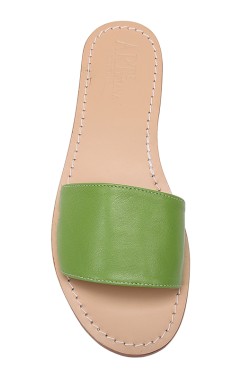 Green Suede Slipper Model Sandal