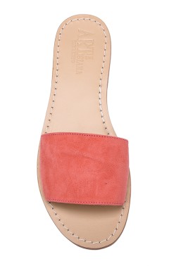 Fuchsia Suede Slipper Model Sandal