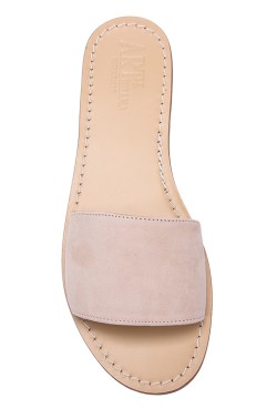 Light Pink Suede Slipper Model Sandal