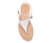 Sandali con fascia a triangolo color bianco
