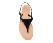 Sandali con fascia triangolare color nero
