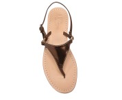 Sandali con fascia triangolare color bronzo