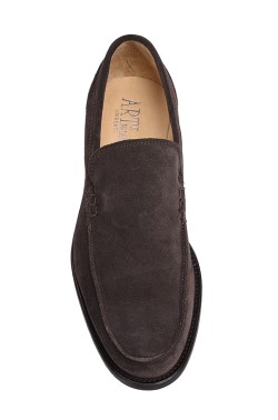 Classic choccolate brown college shoes mocassin model without strip